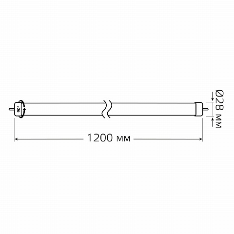 Лампа светодиодная Gauss G13 20W 4000К матовая 93029-R