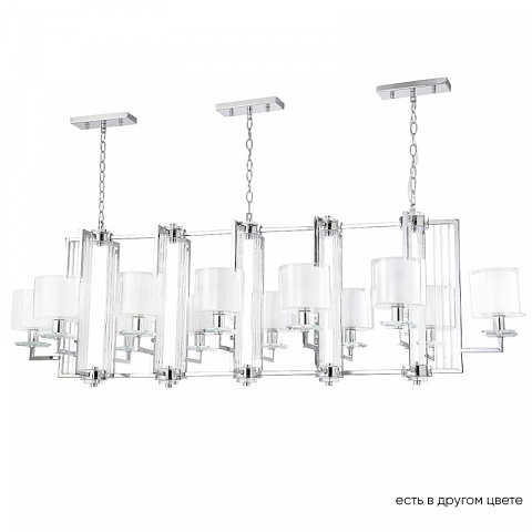 Подвесная люстра Crystal Lux NICOLAS SP12 L1600 NICKEL/WHITE