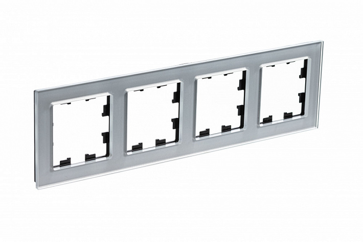 Systeme Electric AtlasDesign Nature Стекло алюминий Рамка 4-ая