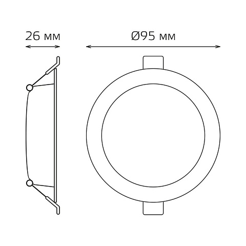 Встраиваемый светильник Gauss Elementary Downlight 9100420205