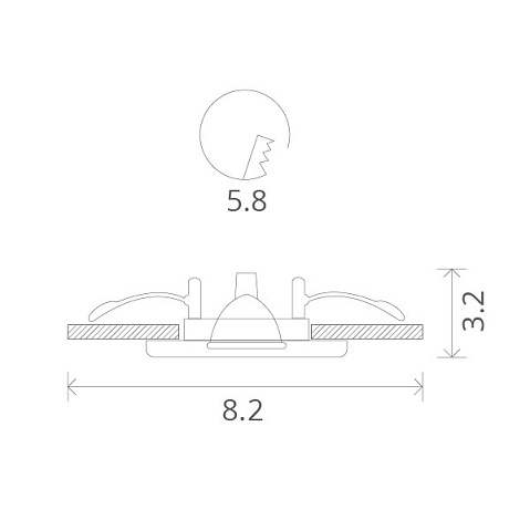Встраиваемый светильник ARTE Lamp A1203PL-1GO