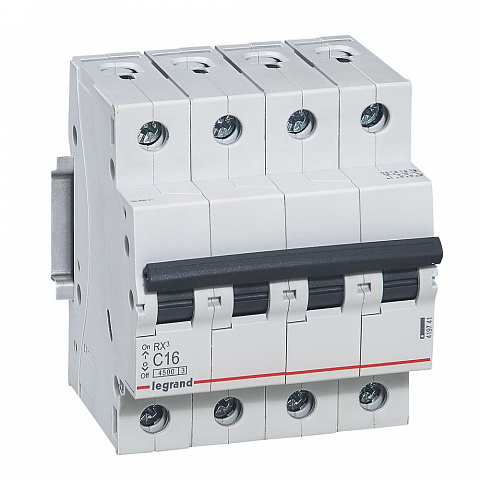 Legrand RX3 Автоматический выключатель 4P 6А (C) 4,5kA