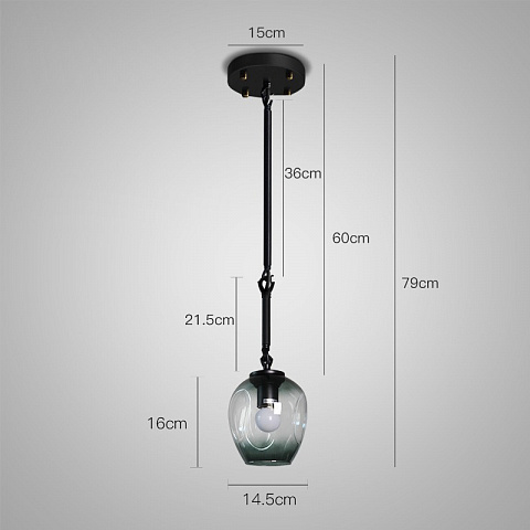 Подвесной светильник Imperium Loft Adel-One L1 Green Black 212798-26