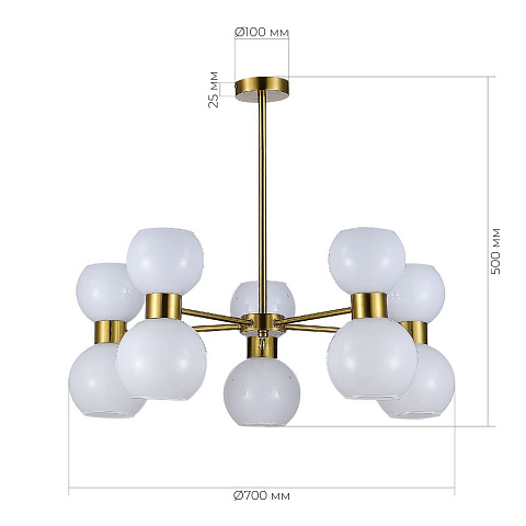 Потолочная люстра Evoluce Thonet SLE1138-302-10