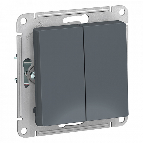 Systeme Electric AtlasDesign Грифель Выключатель 2-клавишный с самовозвратом, сх.2, 10А, механизм