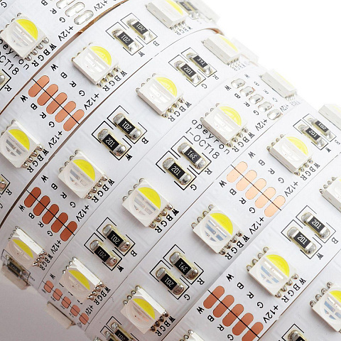 Светодиодная лента Apeyron 14,4W/m 60LED/m 5050SMD разноцветная/холодный белый 5M 00-109