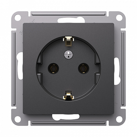 Systeme Electric AtlasDesign Базальт Розетка с/з, 16А, механизм