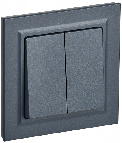 IEK BRITE Маренго Выключ. 2-кл. 10А в сборе ВСР10-2-0-БрМ