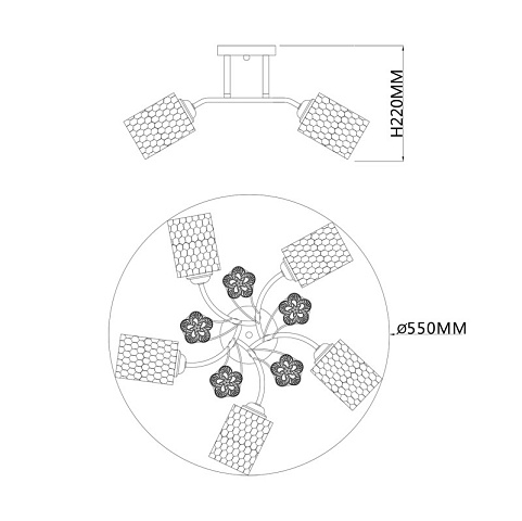 Накладная люстра Escada 1113/5PL