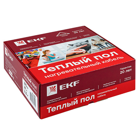 EKF PROxima Теплый пол (нагревательный кабель) 900Вт 64 м 6,0 м2