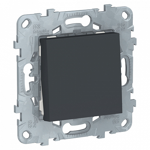 Schneider Electric Unica New Антрацит Выключатель 1-клавишный, кнопочный, сх. 1, 10 A