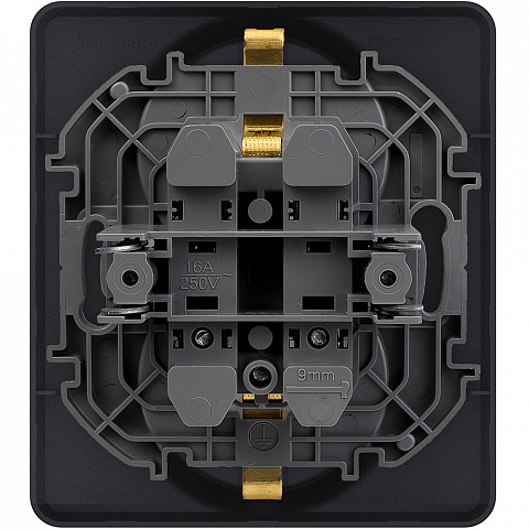 Legrand INSPIRIA Антрацит Розетка 2 x 2К+З - немецкий стандарт - 16 А - 250 В