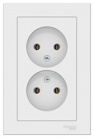 Systeme Electric AtlasDesign Лотос Розетка двойная б/з,16А, в сборе