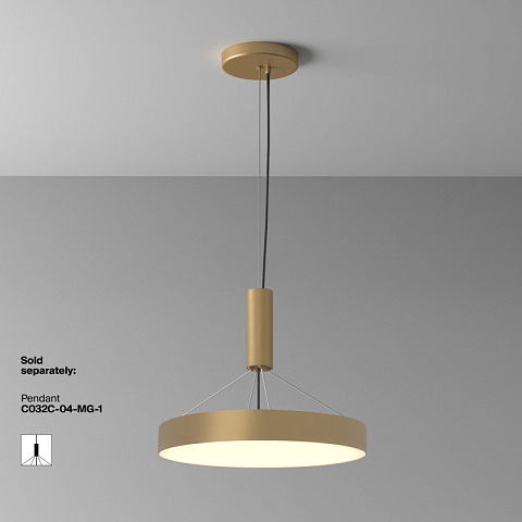 Накладной светильник Maytoni C032CL-45W3K-RD-MG