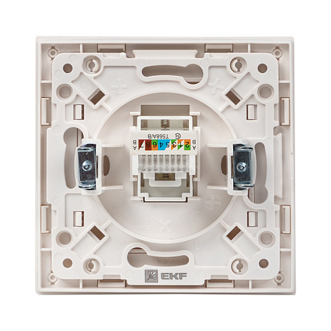 EKF PROxima Стокгольм Белый Розетка RJ-45