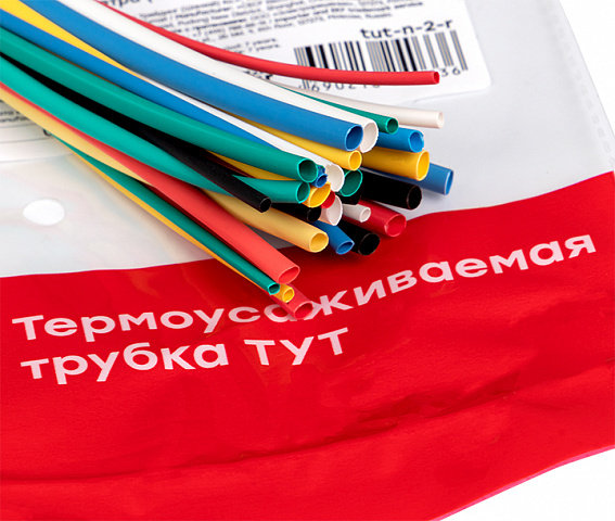 EKF PROxima Набор ТУТ нг: 6 цветов по 5шт. Разного диаметра (1/0,5; 1,5/0,75; 2/1; 2,5/1,25; 3/1,5) 100мм.