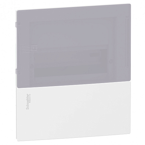Schneider Electric RESI9 MP (Mini Pragma) Бокс встраеваемый с дымчатой дверью 1 ряд/8 модулей, IP40, IK07, 63А, 2 клеммы, Италия