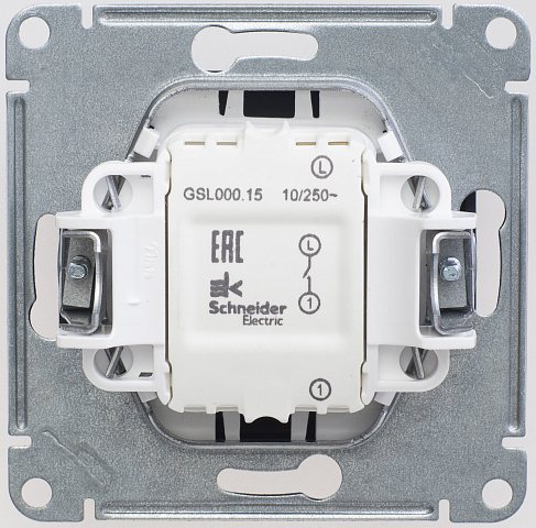 Systeme Electric Glossa Шоколад Кнопка нажимная сх.1, 10AX