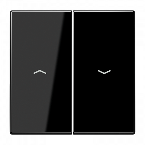 JUNG LS 990 Черная Клавиша 2-ая жалюзийная