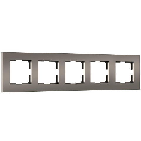 Рамка Werkel Slab на 5 постов бронза софт W0052963 4690389207945