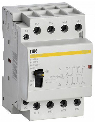 IEK KARAT Контактор модульный с ручным упр. КМ63-40МР AC KARAT