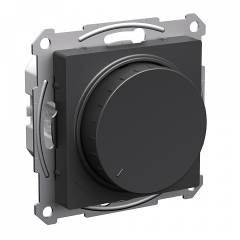 Systeme Electric AtlasDesign Базальт Светорегулятор (диммер) повор-нажим, LED, RC, 400Вт, механизм
