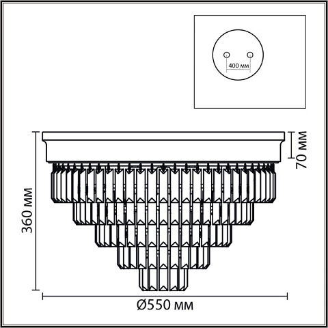 Накладная люстра LUMION 8266/8C