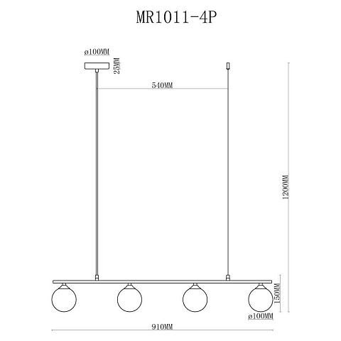 Подвесной светильник MyFar Stacy MR1011-4P
