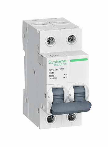 Systeme Electric City9 Set Автоматический выключатель (АВ) С 50А 2P 4.5kA 230В
