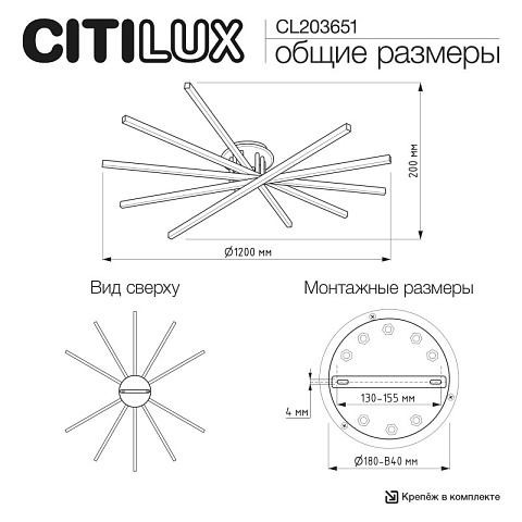 Накладная люстра Citilux CL203651