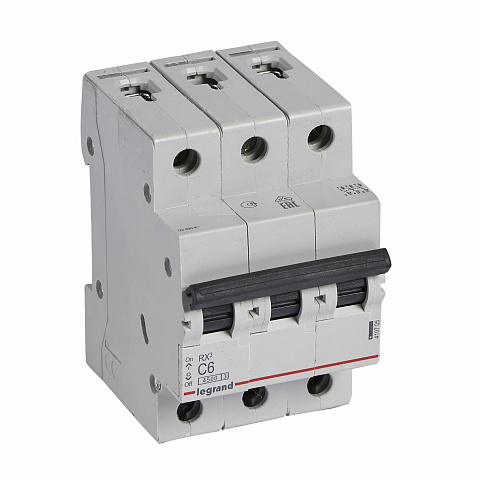 Legrand RX3 Автоматический выключатель 3P 6А (C) 4,5kA