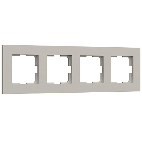 Рамка на 4 поста Werkel Slab дымчатый софт W0042917 a071628