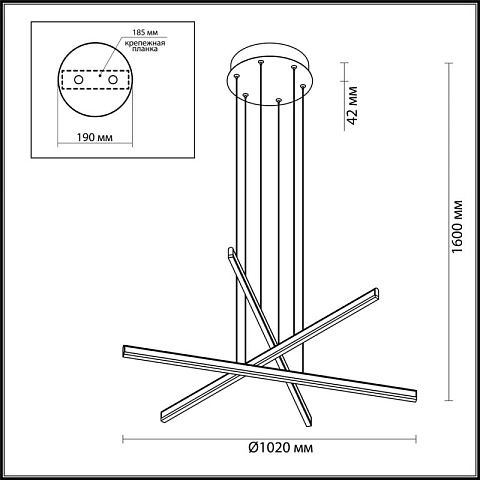 Подвесной светильник Odeon Light 3890/48L