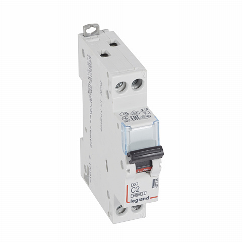 Legrand DX3 Автоматический выключатель 1P+N 2А (С) 6kA/10кА