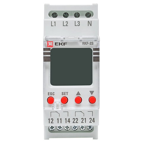 EKF PROxima Реле контроля фаз с LCD дисплеем (с нейтралью) RKF-2S