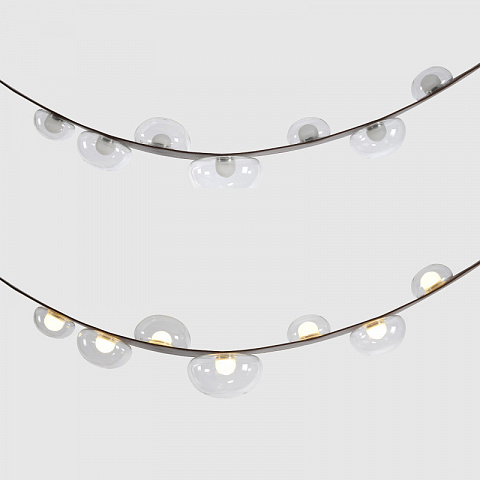 Подвесной светильник Crystal Lux BOSQUE SP7 L3000 BROWN/TRANSPARENT