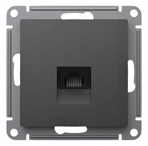 Systeme Electric AtlasDesign Базальт Розетка компьютерная RJ45, кат. 5Е, механизм