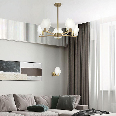 Потолочная люстра Eurosvet Marble 60158/5 латунь Smart
