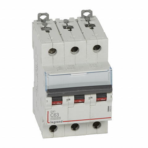 Legrand DX3 Автоматический выключатель 3P 63A (С) 10kA/16kA