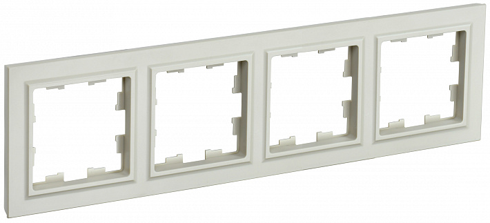 IEK BRITE BASE Бежевый Рамка 4-м РУ-4-БрКр
