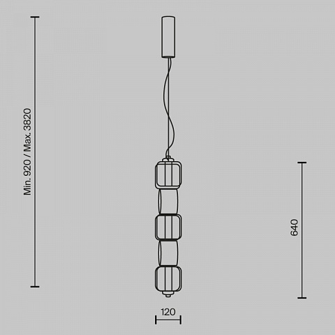 Подвесной светильник Maytoni MOD381PL-L30CH3K
