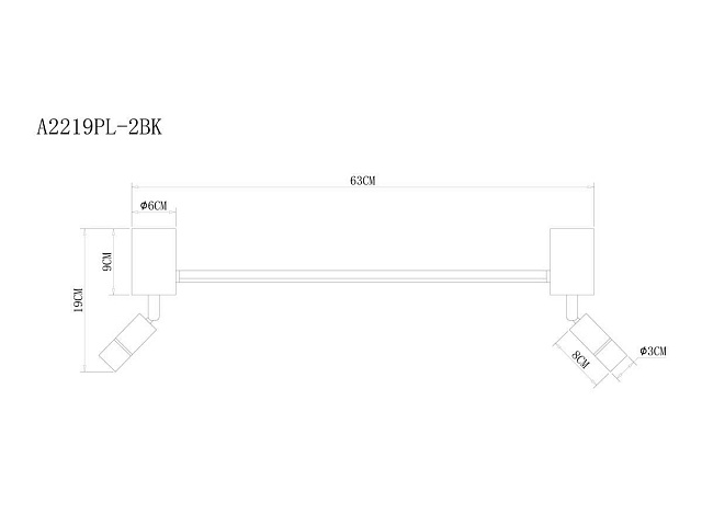 Спот ARTE Lamp A2219PL-2BK