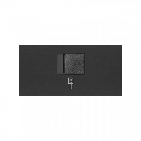 Simon 100 Черный матовый Накладка розетки RJ45