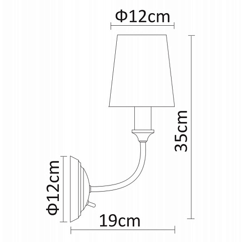 Бра ARTE Lamp A9022AP-1CC