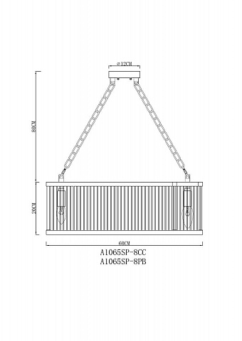 Подвесная люстра ARTE Lamp A1065SP-8CC