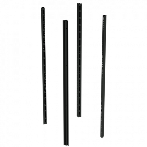 DKC Стойки вертикальные для напольных 19" IT-корпусов ДКС серии CQE, В=2000мм, без дополнительных креплений, 4шт, RAL9005