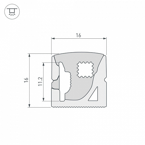 Профиль Arlight WPH-Flex-1616-Side-S11-5M White 040271(1)