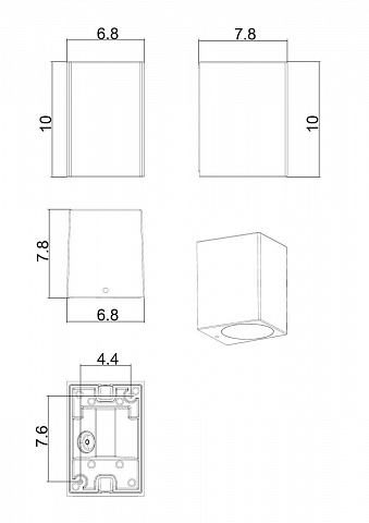 Светильник настенный ARTE Lamp A3404AL-1BK