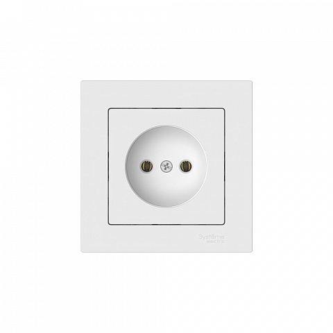 Systeme Electric AtlasDesign Белый Розетка без заземления, 16А, в сборе, быстрозажим. клем.