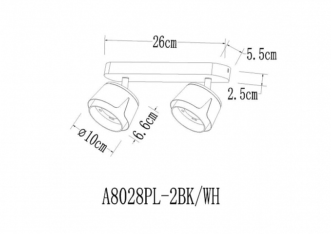 Спот ARTE Lamp A8028PL-2BK